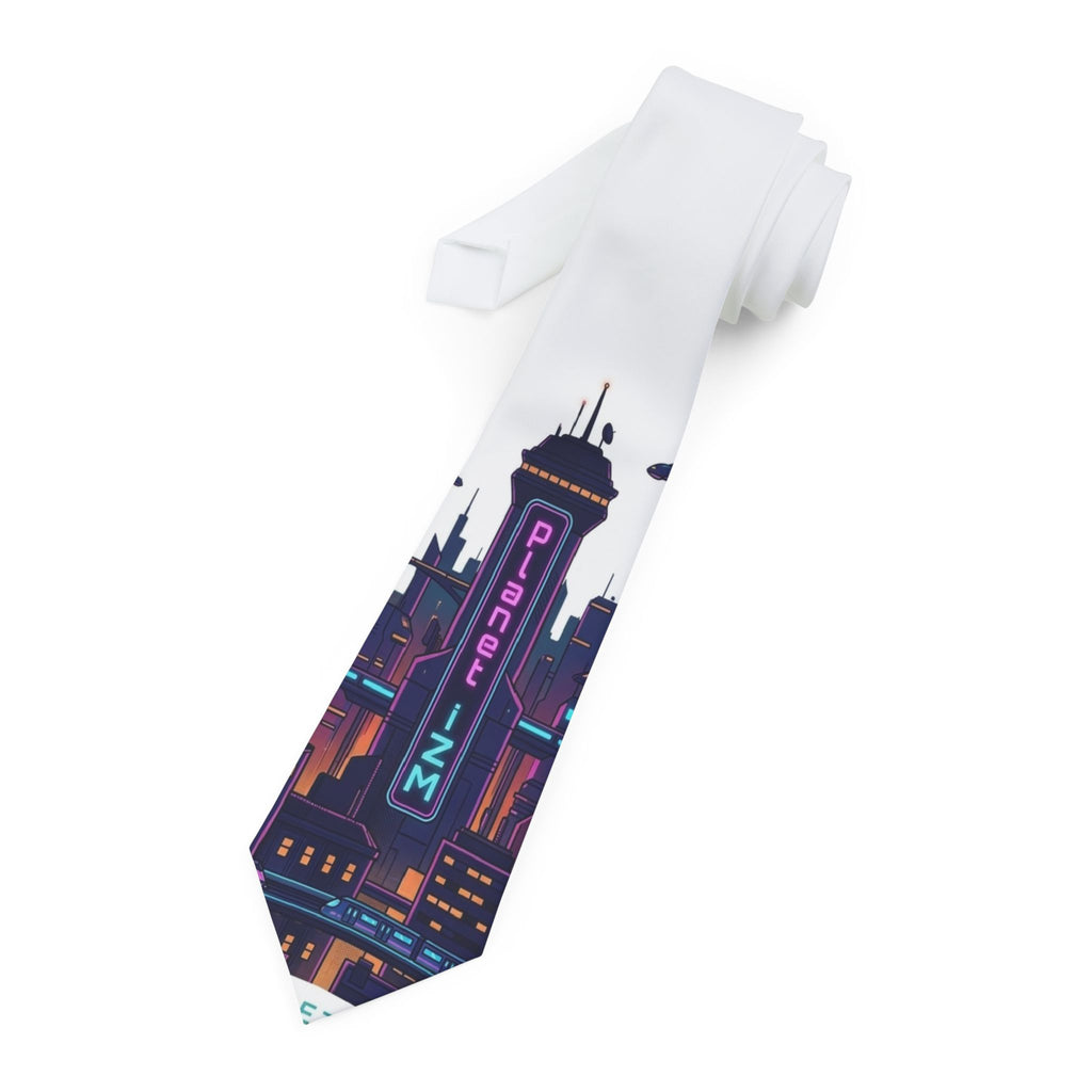 Necktie — Neon Cybercity Skyline Tie (Planet ZN)
