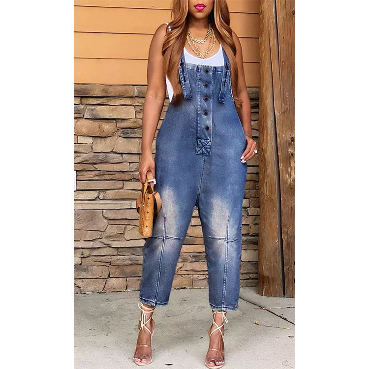 Women's Suspender Denim Overalls