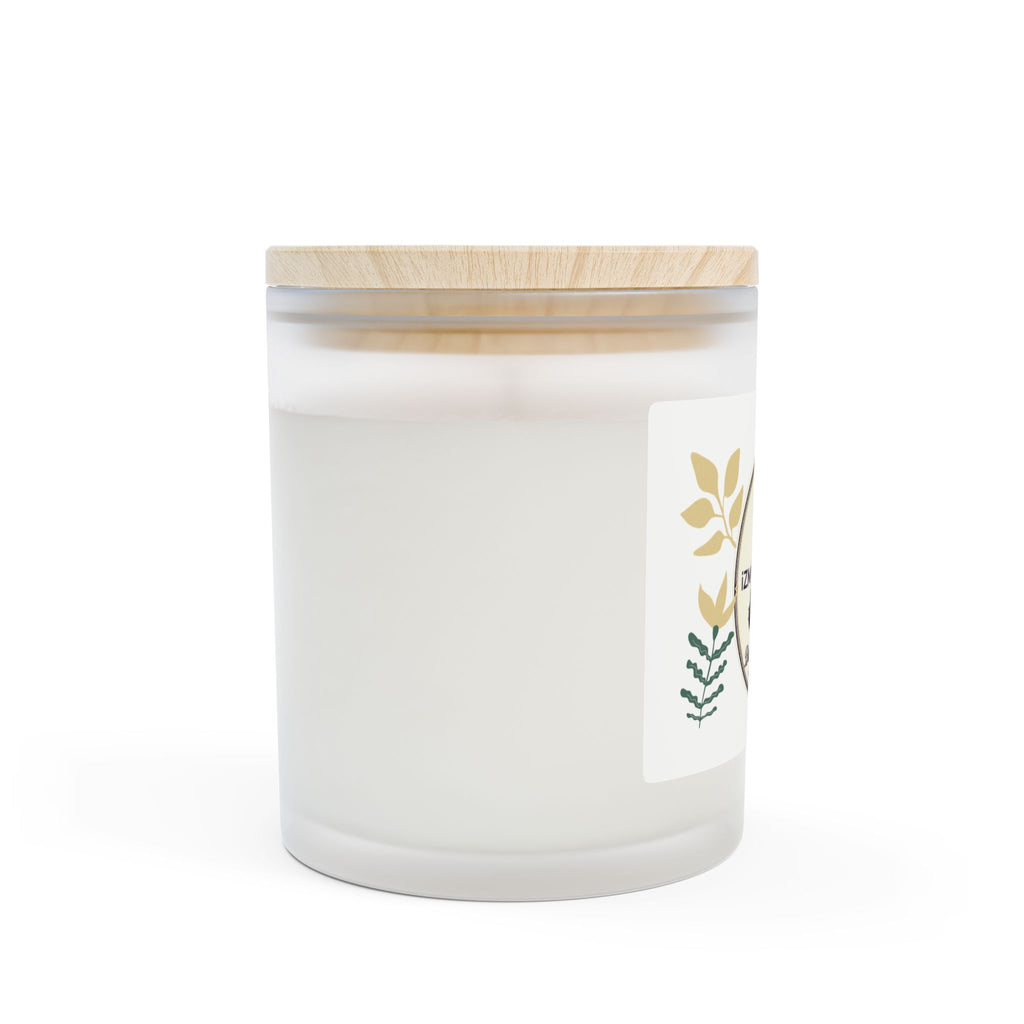 Frosted Glass Candle — Izm Genetics Blackberry Vanilla Scent, 11oz