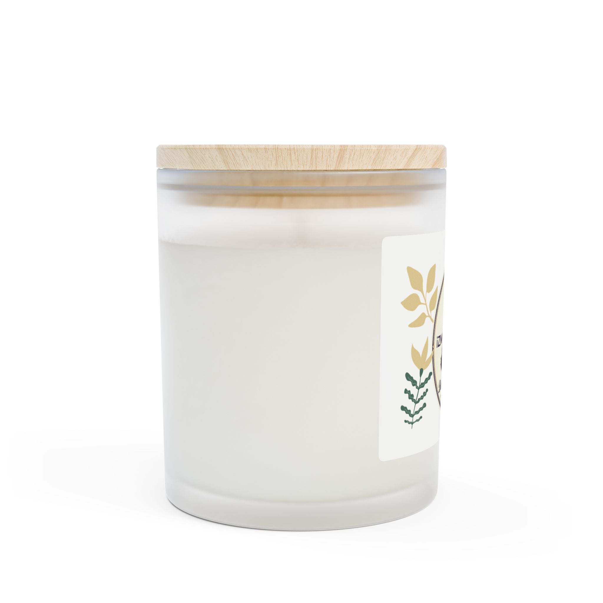 Frosted Glass Candle — Izm Genetics Blackberry Vanilla Scent, 11oz