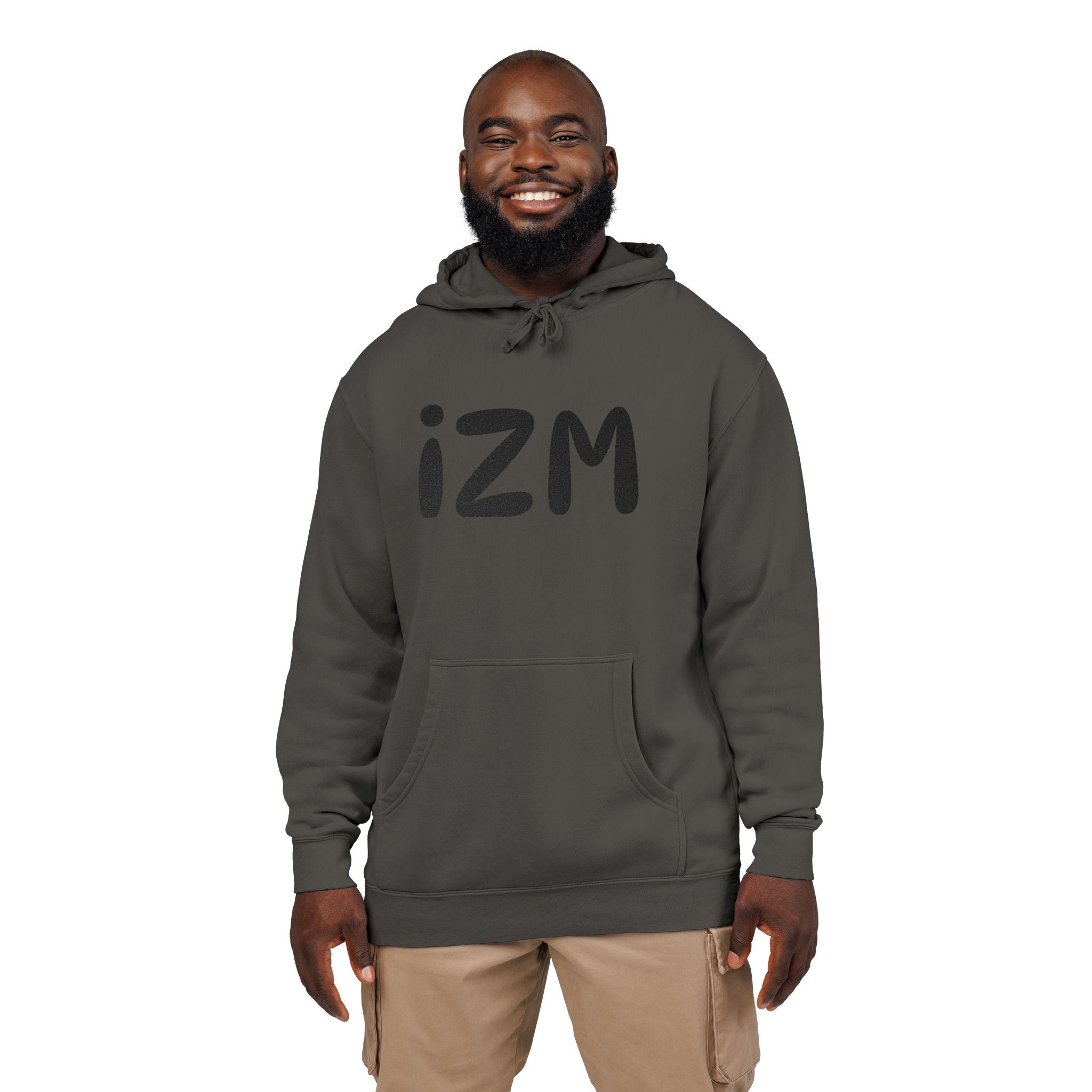 IZM Logo Hoodie — Pigment-Dyed Green Pullover