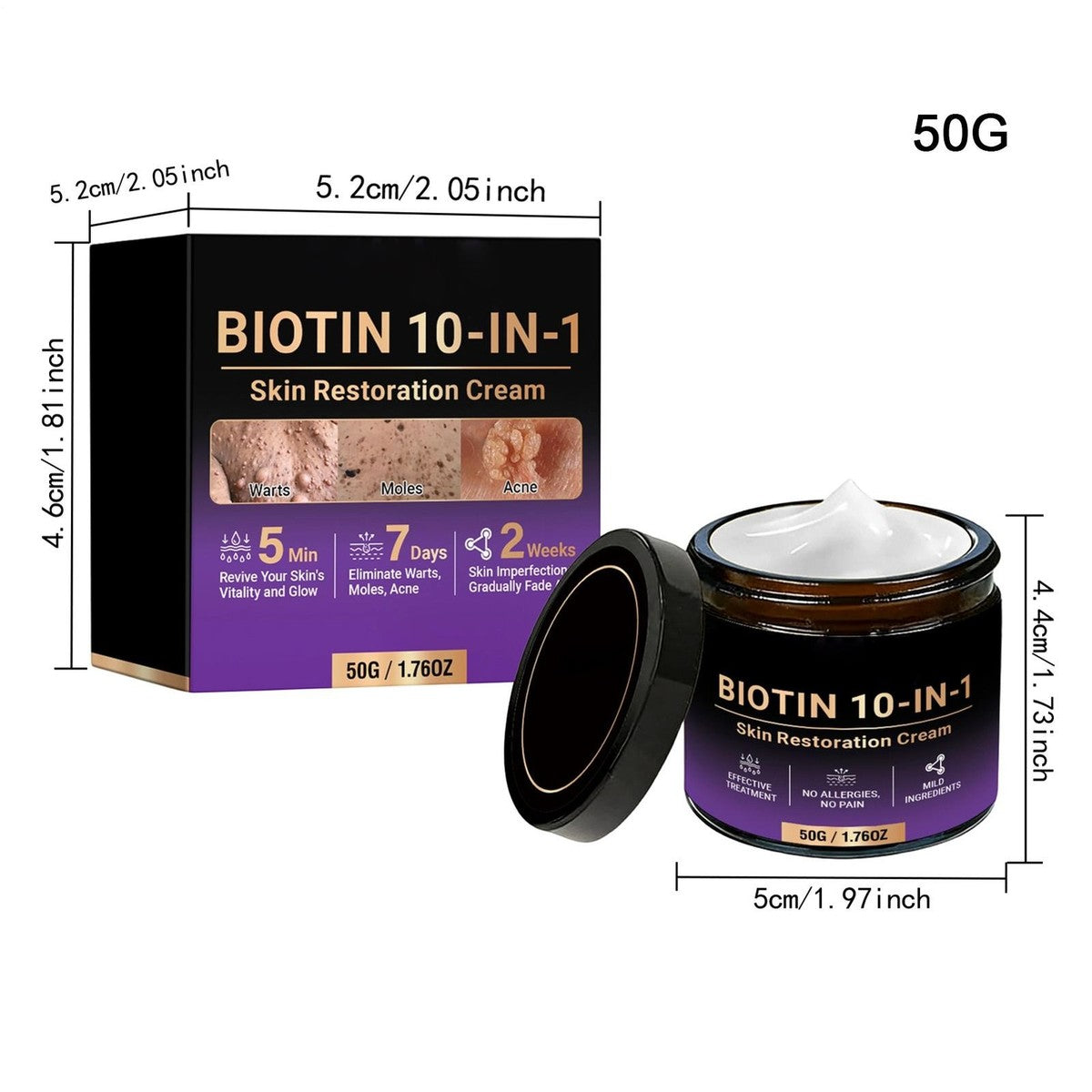 Biotin 10-in-1 Skin Restoration Cream (50g)