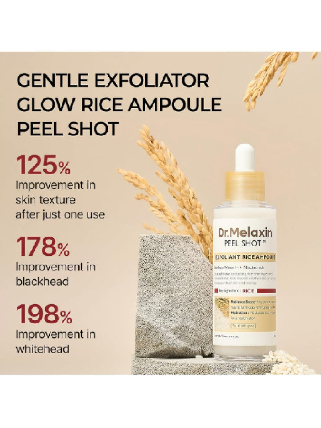 Dr. Melaxin Peel Shot Exfoliating White Rice Ampoule