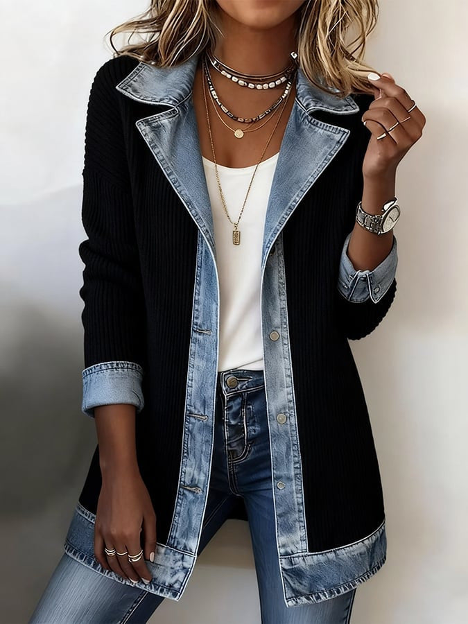 Long Sleeve Patchwork Jacket