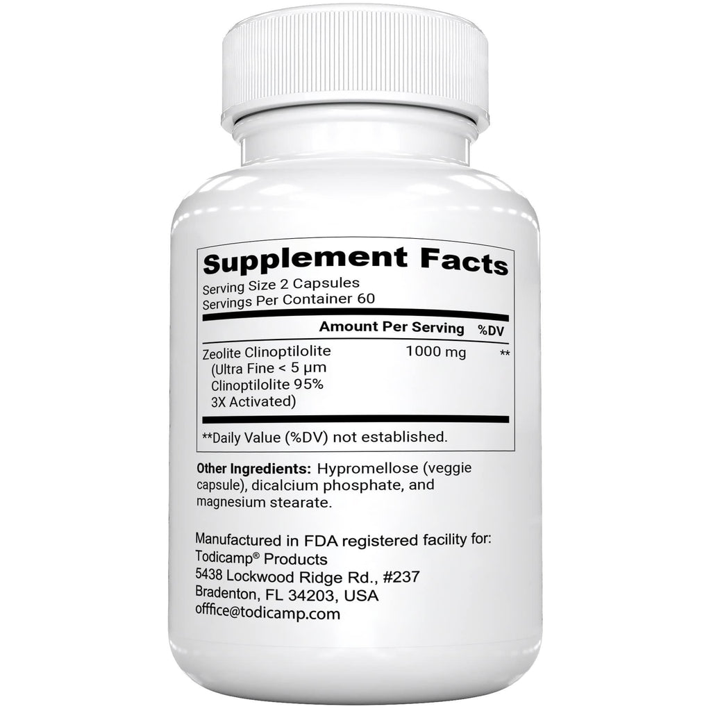 Zeolite Detox Capsules   120 Zeolite Capsules   1 2 µm Clinoptilolite Zeolite Detox   2 Months Supply Zeolite Clinoptilolite Capsules   Zeolite Sorbolit Detox   Zeolite Pills