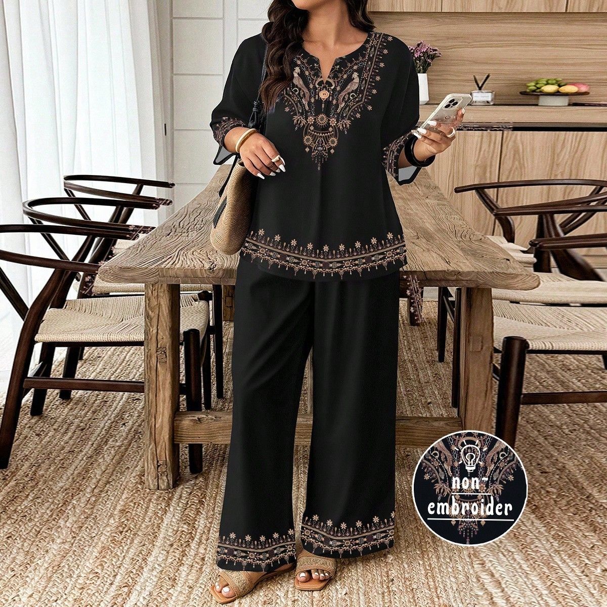 Floral Print Shirt and Pants Set