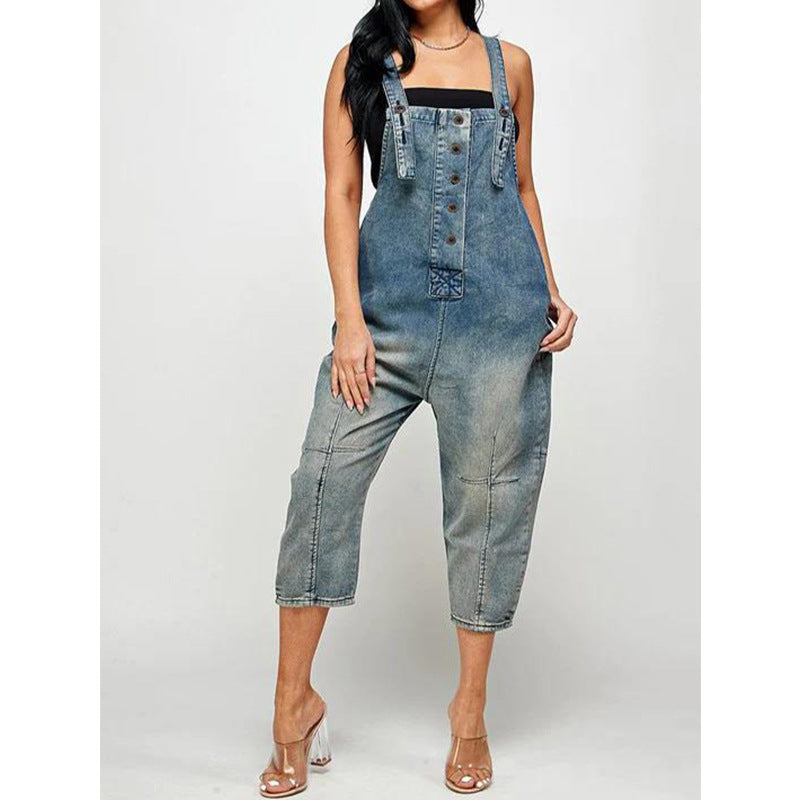 Women's Suspender Denim Overalls