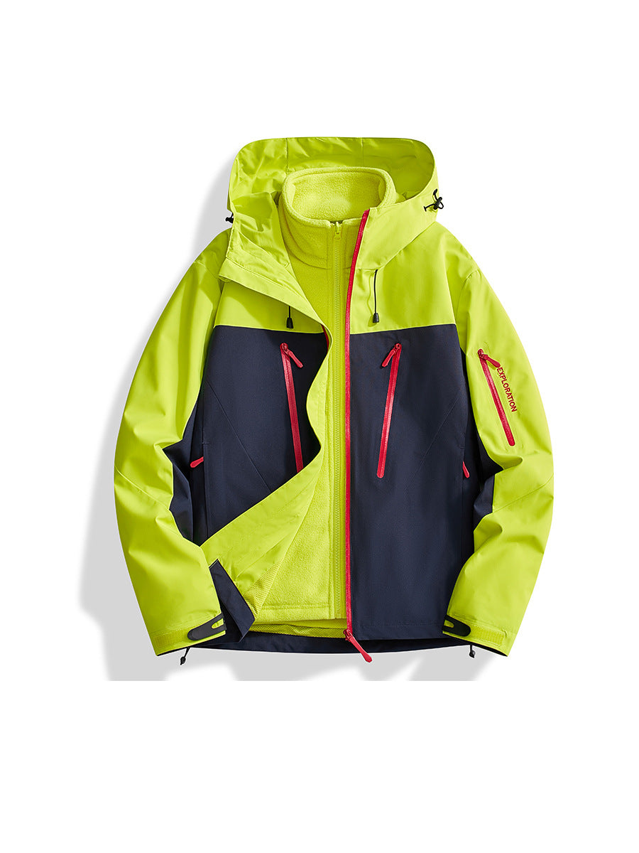 Color-Blocked Hard-Shell Outdoor Jackets
