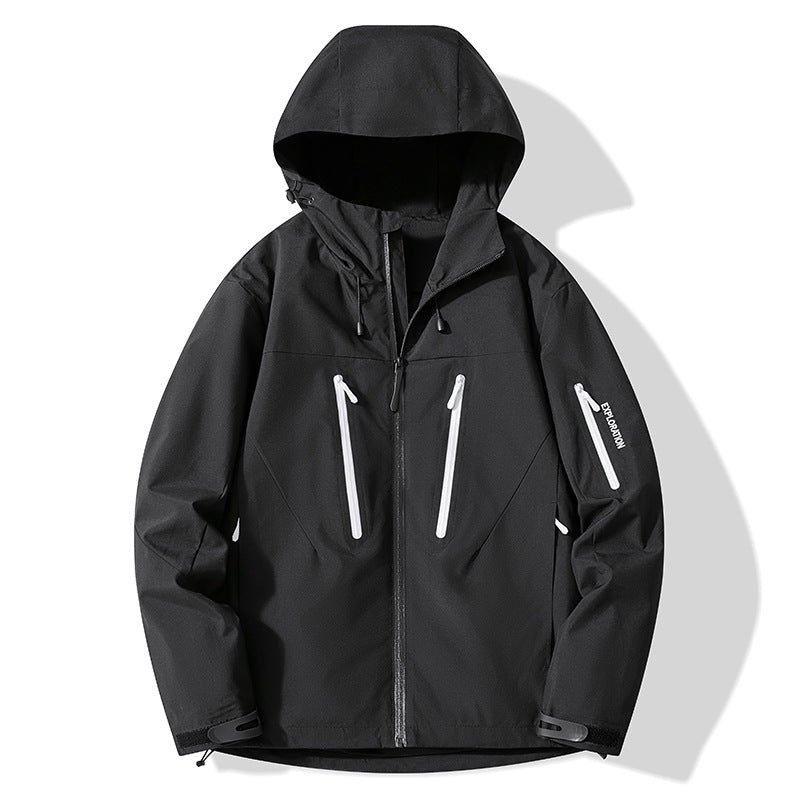 Color-Blocked Hard-Shell Outdoor Jackets