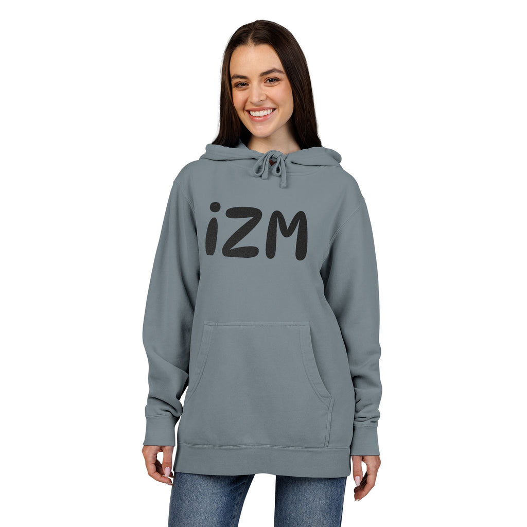 IZM Logo Hoodie — Pigment-Dyed Green Pullover
