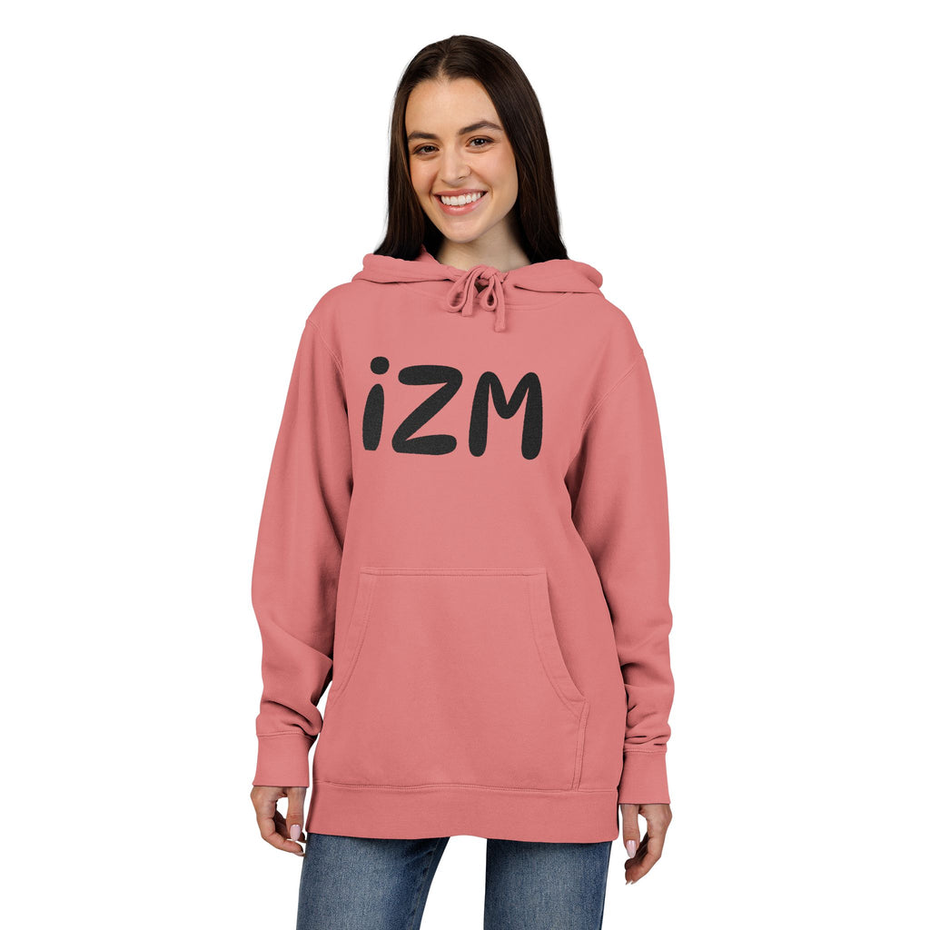 IZM Logo Hoodie — Pigment-Dyed Green Pullover