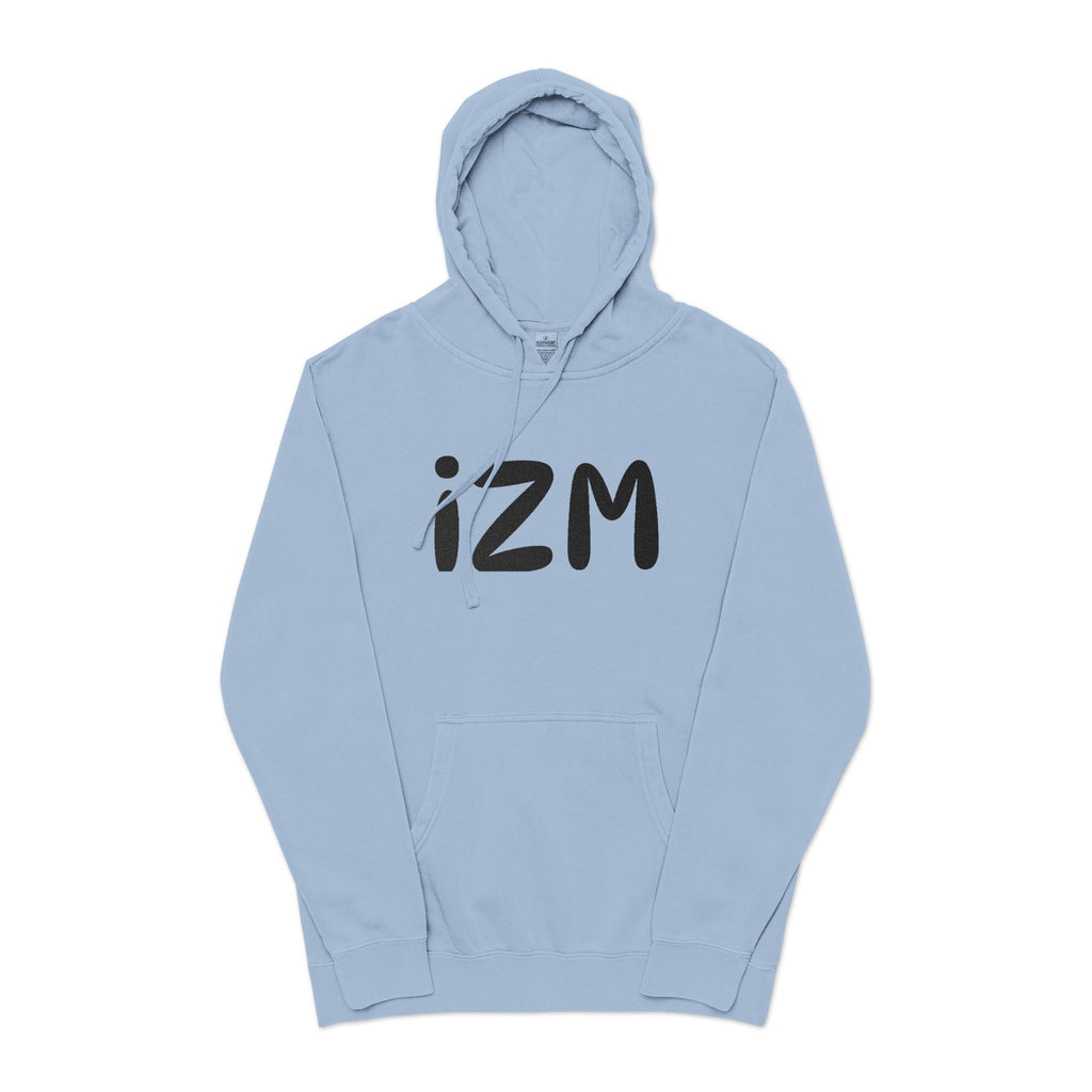 IZM Logo Hoodie — Pigment-Dyed Green Pullover