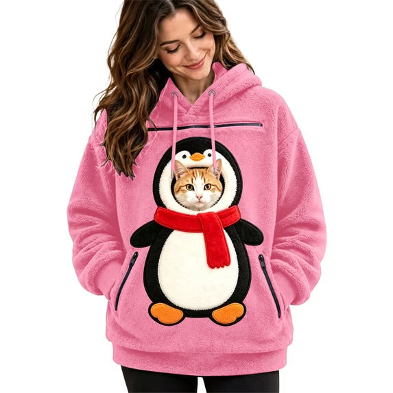Christmas Themed Hooded Sweatshirt
