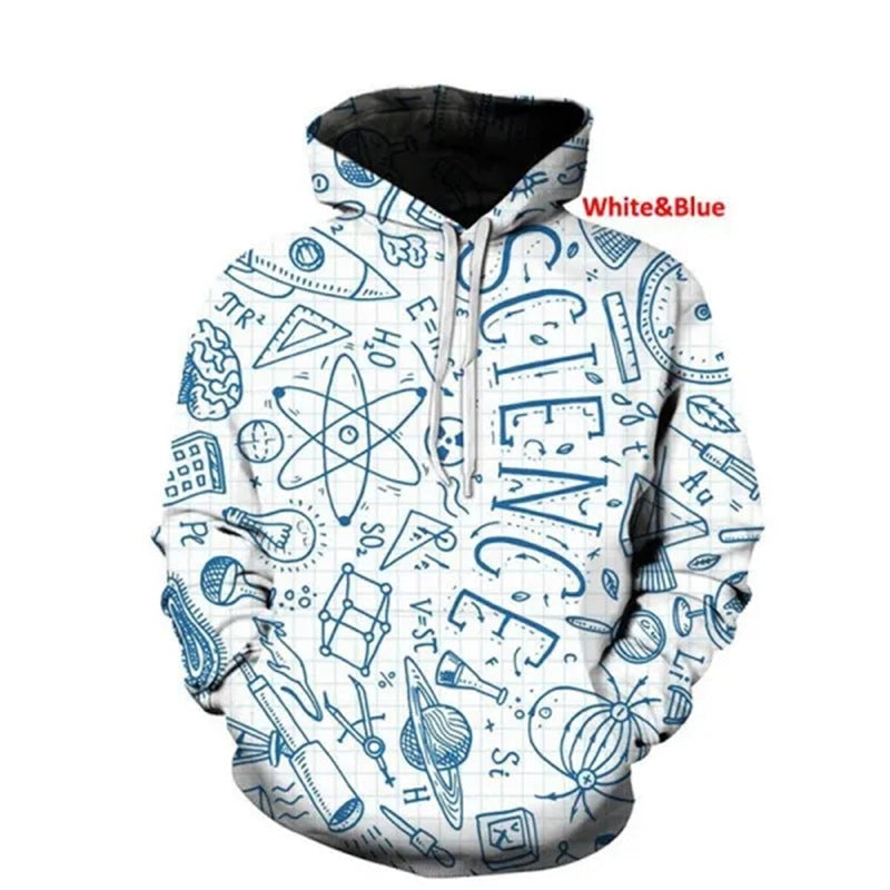 Mens Rooster Pattern 3D Printed Hooded Sweatshirt