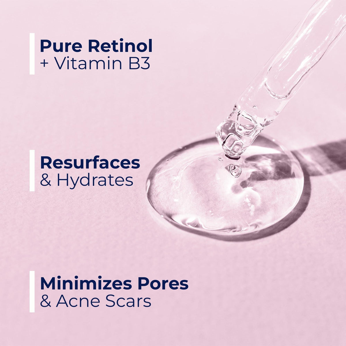 Resurfacing Retinol Serum for Face with Vitamin B3 Pure Retinol Serum Anti Age