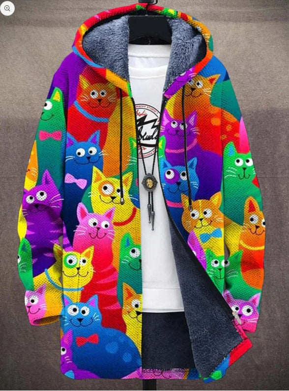 Mens Reversible Fleece Lined Hooded Jacket