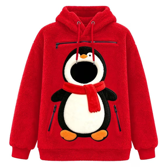 Christmas Themed Hooded Sweatshirt