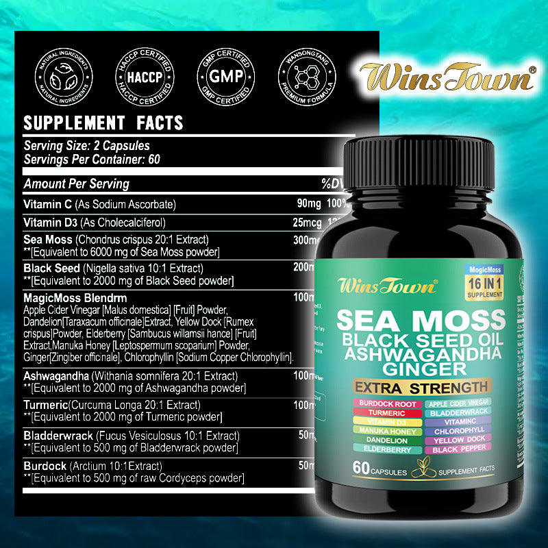 Sea Moss Dietary Supplement Capsules