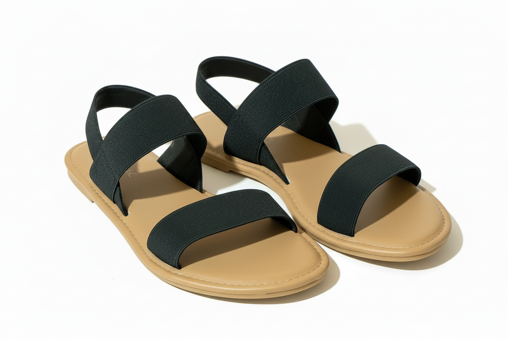 Black Stretch Sandals