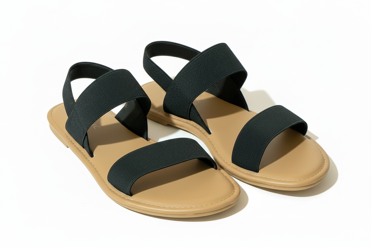 Black Stretch Sandals