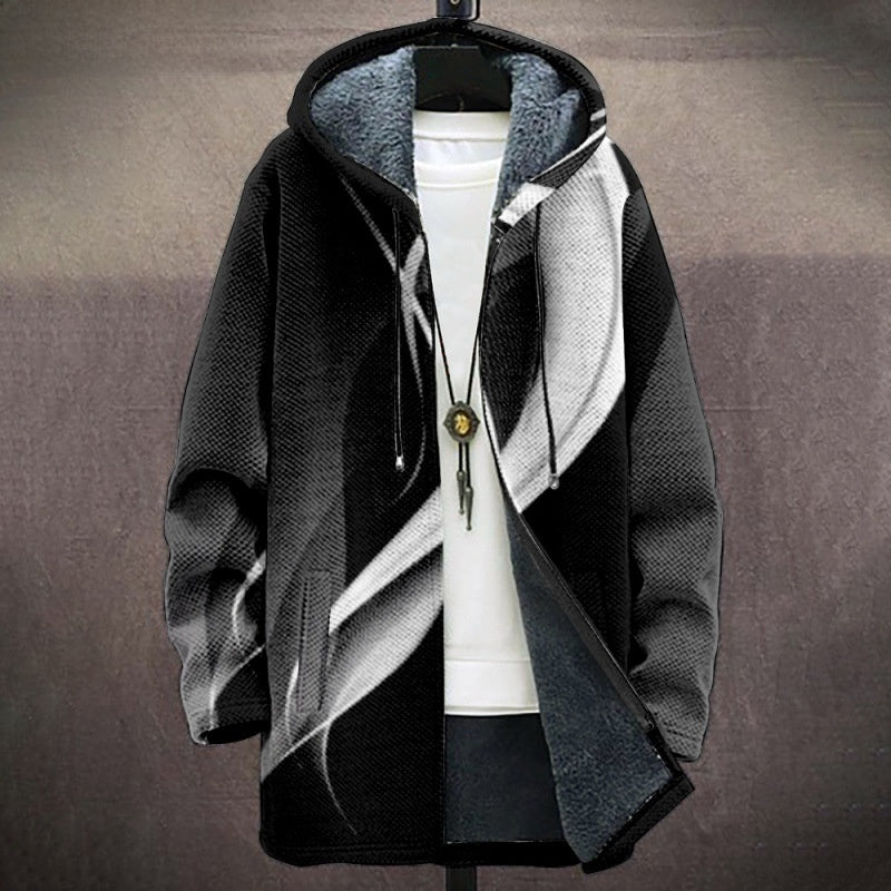 Mens Reversible Fleece Lined Hooded Jacket