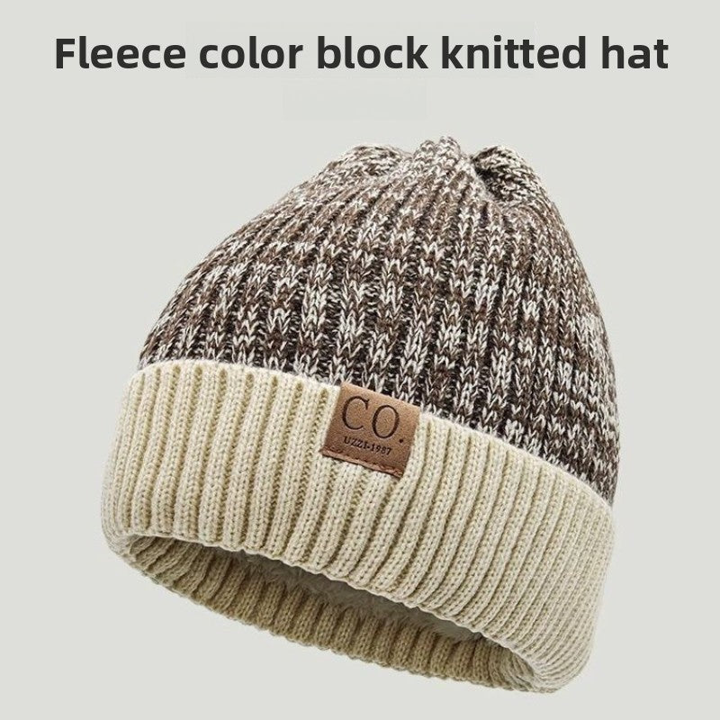 Fleece-Lined Knit Beanie Hat