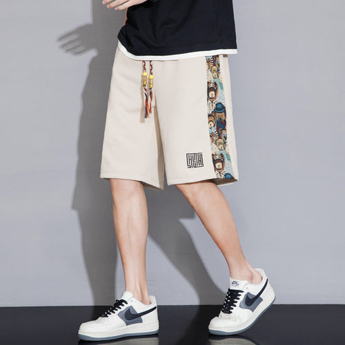 Bear Embroidered Mens Shorts