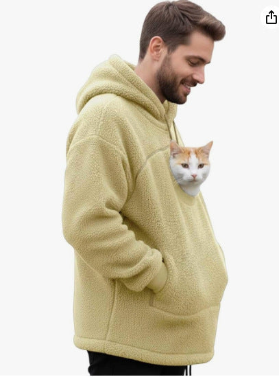 Unisex Fleece Lined Hoodie Casual Pullover Sweatshirt