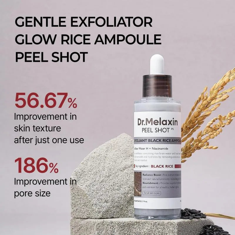 Dr. Melaxin Peel Shot Exfoliating Black Rice Ampoule