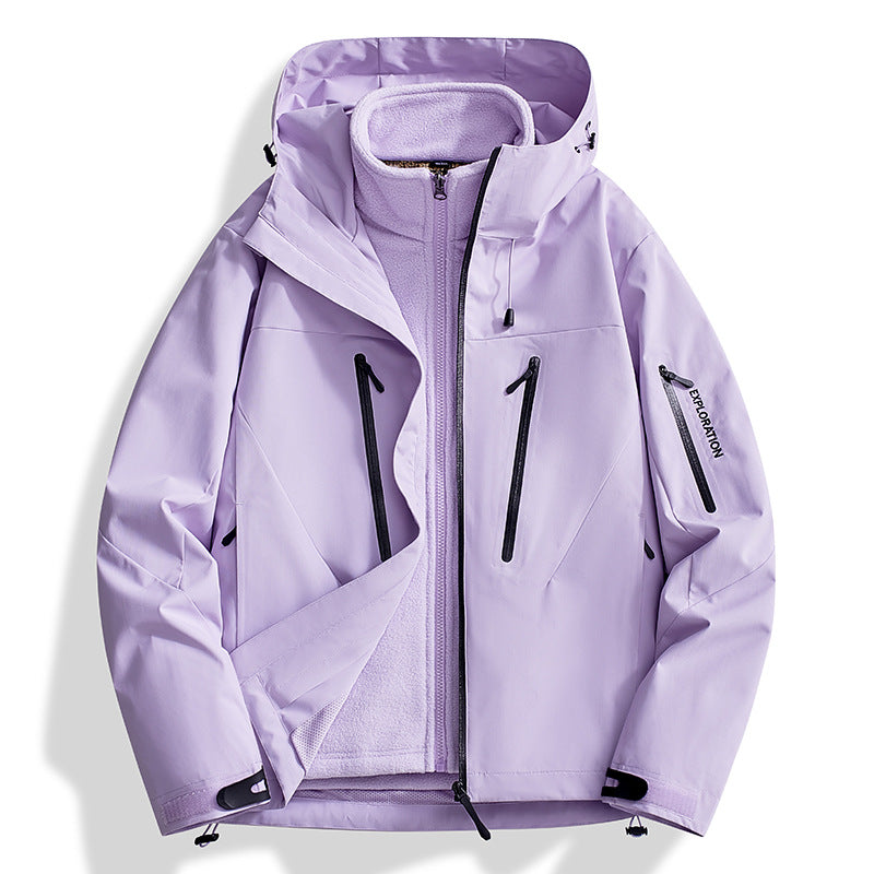 Color-Blocked Hard-Shell Outdoor Jackets