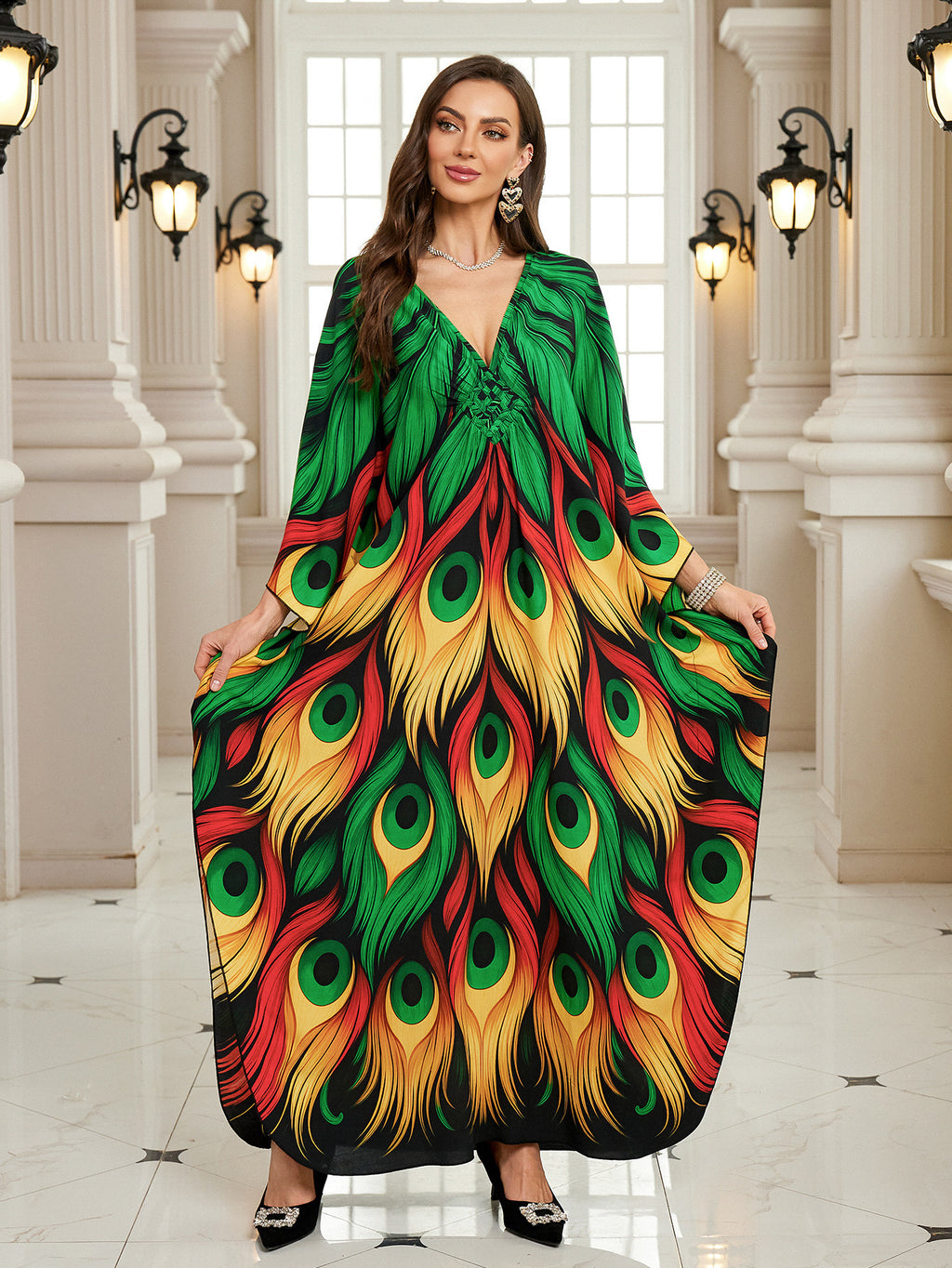 Rayon Printed Beach Cover Up Dress
