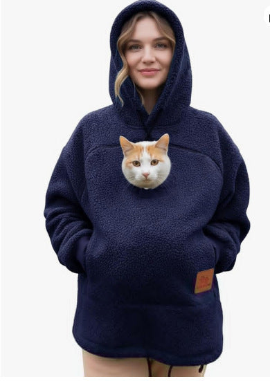 Unisex Fleece Lined Hoodie Casual Pullover Sweatshirt