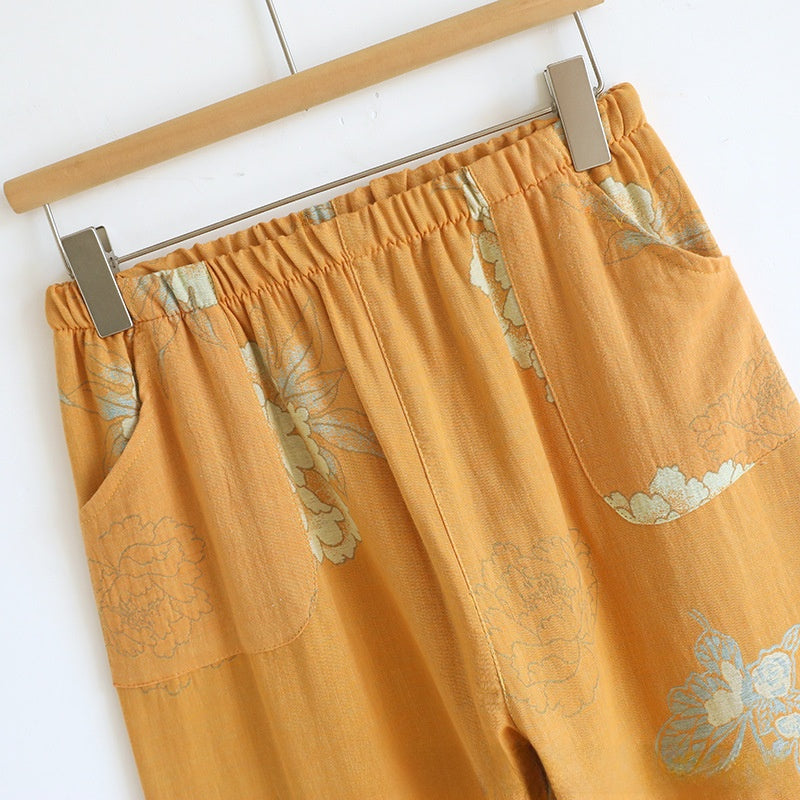 Chinese Style Cotton Pajamas Set
