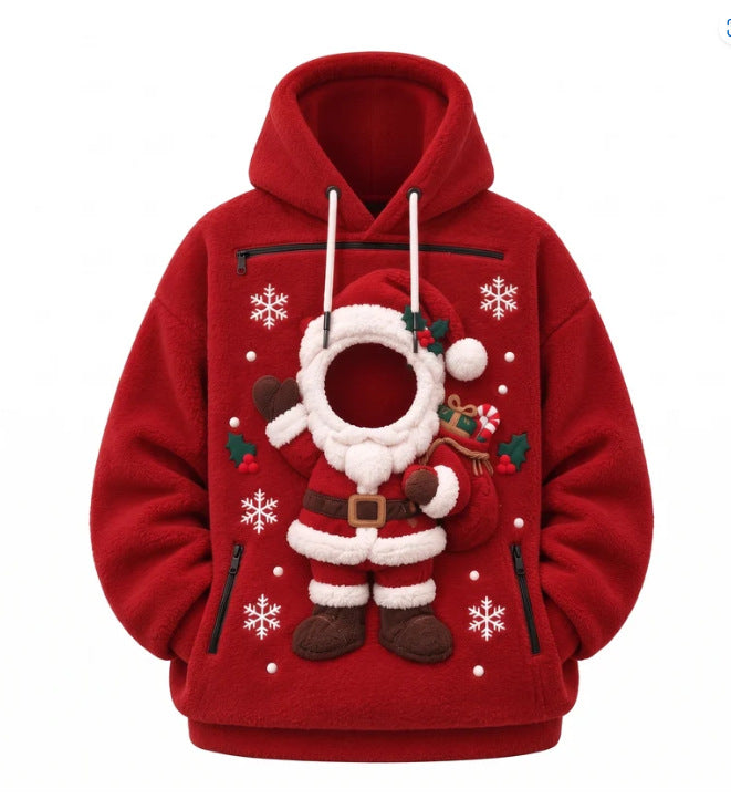 Christmas Themed Hooded Sweatshirt