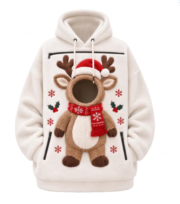 Christmas Themed Hooded Sweatshirt