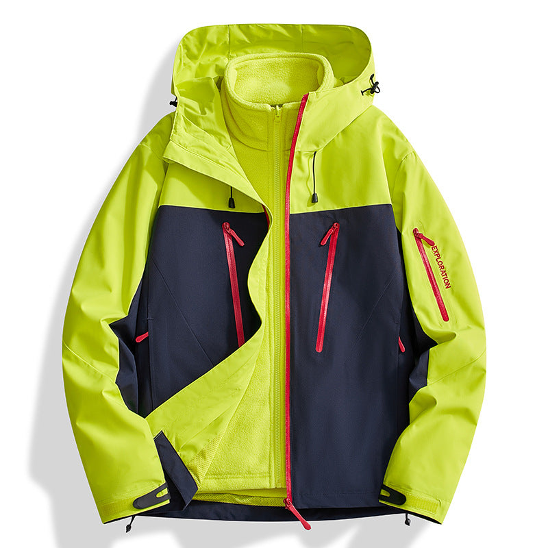 Color-Blocked Hard-Shell Outdoor Jackets