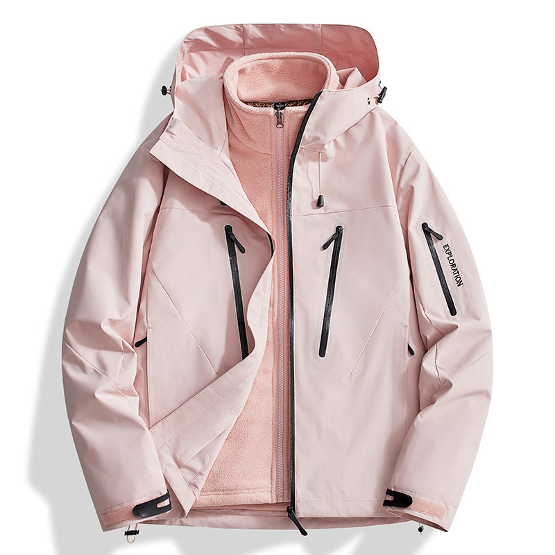 Color-Blocked Hard-Shell Outdoor Jackets