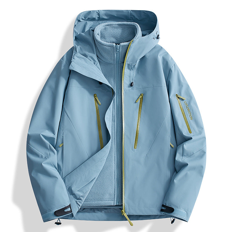 Color-Blocked Hard-Shell Outdoor Jackets
