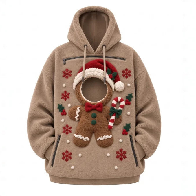 Christmas Themed Hooded Sweatshirt