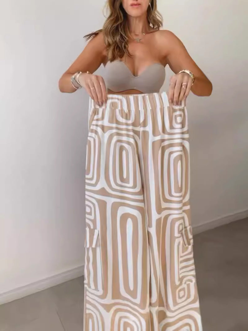 Women's Printed Shirt and Trousers Set