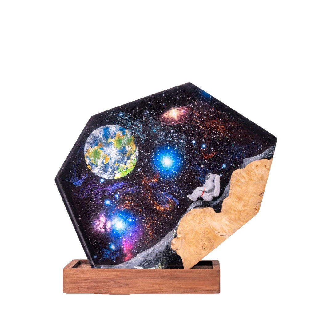 Galaxy Astronaut Resin LED Night Light
