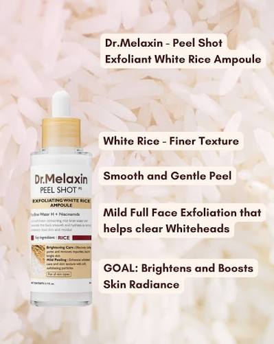 Dr. Melaxin Peel Shot Exfoliating White Rice Ampoule