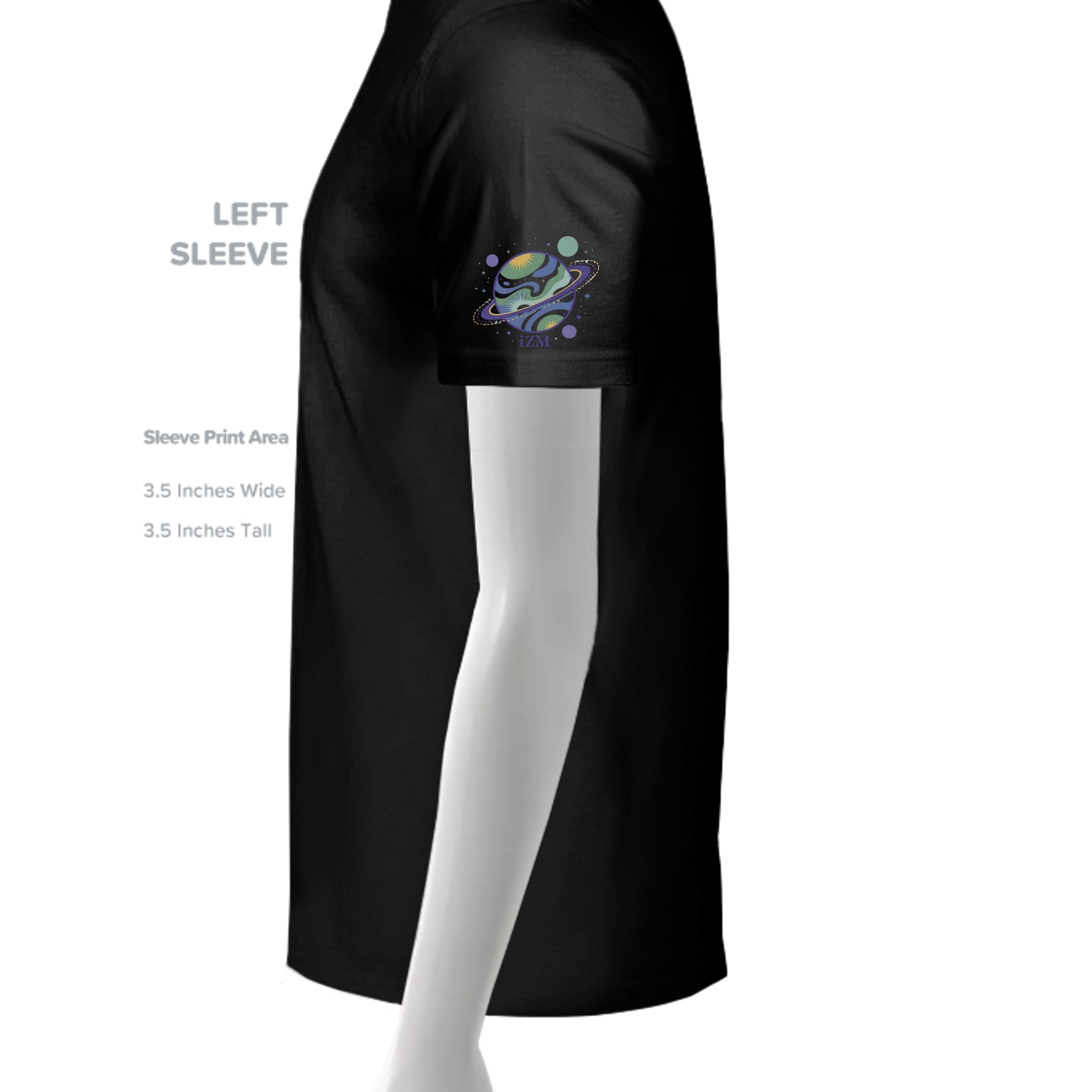 SLD BLK TRIBLEND - 3413C - SLEEVE_LEFT